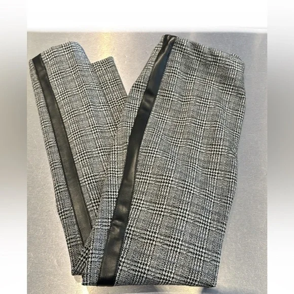 BAILEY 44 aubrey houndstooth plaid tuxedo pant in black and white size XS - Picture 10 of 14